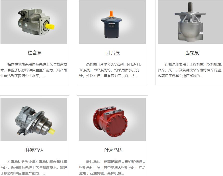 液压泵和马达 柱塞泵 齿轮泵 叶片泵
