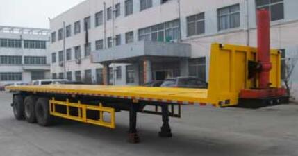 蓬莱31.5吨13米3轴平板自卸半挂车(PG9408ZZXP)