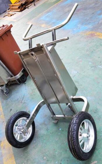 买金华金飞跃车业有限公司垃圾桶不锈钢手推车 图